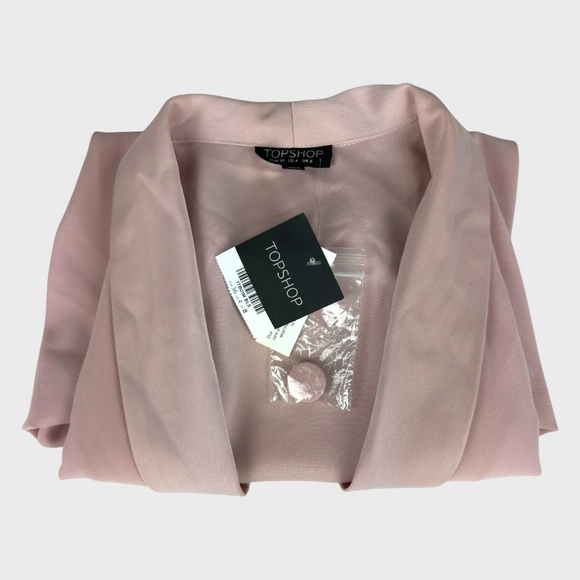 Top Shop Oversized Slouchy Blazer in Light Pink - Picture 3 of 9